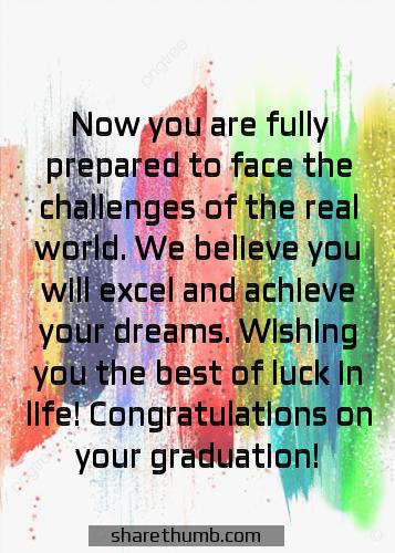 greetings to all graduates